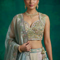 Stunning Multicolor Designer Lehenga Choli with Embroidery Work and Matching Dupatta