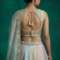 Stunning Multicolor Designer Lehenga Choli with Embroidery Work and Matching Dupatta