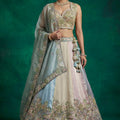 Stunning Multicolor Designer Lehenga Choli with Embroidery Work and Matching Dupatta