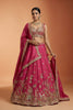 Stylish Rani Pink Designer Lehenga Choli with Heavy Embroidery Work and Matching Dupatta