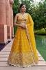 Beautiful Mustard Yellow Designer Lehenga Choli with Heavy Embroidery Work and Matching Dupatta