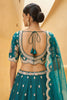 Exquisite Teal Green Designer Lehenga Choli with Heavy Embroidery Work and Matching Dupatta