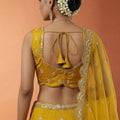 Awesome Mustard Yellow Designer Lehenga Choli with Heavy Embroidery Work and Matching Dupatta