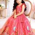 Stylish Pink Designer Lehenga Choli Set for Girls with Embroidered Work and Dupatta