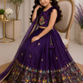 Stunning Purple Designer Lehenga Choli Set for Girls with Embroidered Work and Dupatta