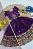 Stunning Purple Designer Lehenga Choli Set for Girls with Embroidered Work and Dupatta