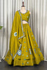 Wonderful Olive Green Designer Lehenga Choli with Embroidery Work and Matching Dupatta for Women