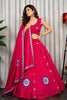 Beautiful Rani Pink Designer Lehenga Choli with Embroidery Work and Matching Dupatta for Women