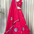 Beautiful Rani Pink Designer Lehenga Choli with Embroidery Work and Matching Dupatta for Women