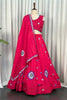 Beautiful Rani Pink Designer Lehenga Choli with Embroidery Work and Matching Dupatta for Women