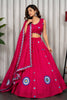 Beautiful Rani Pink Designer Lehenga Choli with Embroidery Work and Matching Dupatta for Women