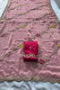 Elegant Dusty Pink Fendy Satin Silk Mono Banglory Saree for Women