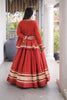 Radiant Red Cotton Designer Lehenga Choli for Women with Gota Patti Work