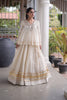 Elegant Off-White Cotton Designer Lehenga Choli for Women with Gota Patti Work