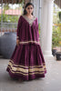 Royal Purple Cotton Designer Lehenga Choli for Women with Gota Patti Work