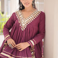 Royal Purple Cotton Designer Lehenga Choli for Women with Gota Patti Work