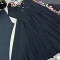 Stunning Black Heavy Faux Georgette Anarkali Suit Embroidery Work for Women