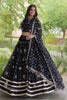Stunning Black Bandhani Printed Designer Lehenga Choli Set with Gota Lace Work Dupatta
