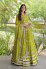 Gorgeous Green Bandhani Printed Designer Lehenga Choli Set with Gota Lace Work Dupatta