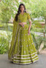 Gorgeous Green Bandhani Printed Designer Lehenga Choli Set with Gota Lace Work Dupatta