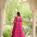 Lovely Rani Pink Bandhani Printed Designer Lehenga Choli Set with Gota Lace Work Dupatta