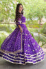 Wonderful Purple Bandhani Printed Designer Lehenga Choli Set with Gota Lace Work Dupatta