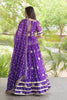 Wonderful Purple Bandhani Printed Designer Lehenga Choli Set with Gota Lace Work Dupatta