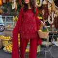 Stylish Red Real Premium Georgette Salwar Suit Beads Embroidered Work for Women