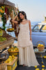 Premium Off White Real Premium Georgette Beads Embroidered Sharara Suit Set for Women