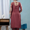 Stunning Maroon Pure Heavy Chinon Silk Salwar Suit Set Heavy Embroidery Sequin Work