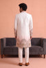 Excellent White Embroidered Designer Indo Western Suit for Men with Elephant Motif Work