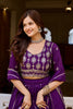 Stylish Purple Vichitra Silk Embroidered Designer Lehenga Choli Set with Dupatta for Wedding