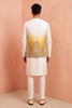 Elegant White Embroidered Designer Indo Western Suit with Koti for Men