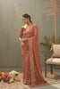 Beautifull Pink Pure Silk Embroidered Work Designer Saree for Women