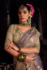 Stylish Lavender Pure Viscose Embroidered Work Saree for Women