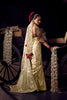 Elegant Cream Pure Viscose Embroidered Work Designer Saree for Women