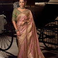 Beautiful Pink Pure Viscose Designer Saree Embroidered Work for Women
