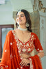 Vibrant Orange Faux Georgette Embroidered Designer Lehenga Choli with Dupatta for Women