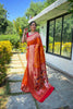 Vibrant Orange Pure Soft Paithani Silk Saree Zari Work for Women