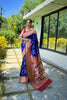 Royal Blue Pure Soft Paithani Silk Saree Zari Work for Women