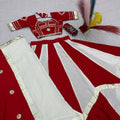 Elegant Red and White Cotton Designer Lehenga Choli Set with Gotta Patti Lace Work