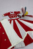Elegant Red and White Cotton Designer Lehenga Choli Set with Gotta Patti Lace Work