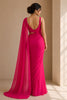 Vibrant Rani Pink Plain Georgette Saree for Women