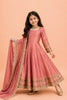 Elegant Pink Fendy Silk Embroidered Anarkali Suit with Dupatta for Girls