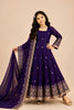 Stunning Purple Fendy Silk Embroidered Anarkali Suit with Dupatta for Girls