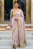 Beautiful Pink Pure Kanjivaram Silk Embroidery Work Cutwork Designer Saree
