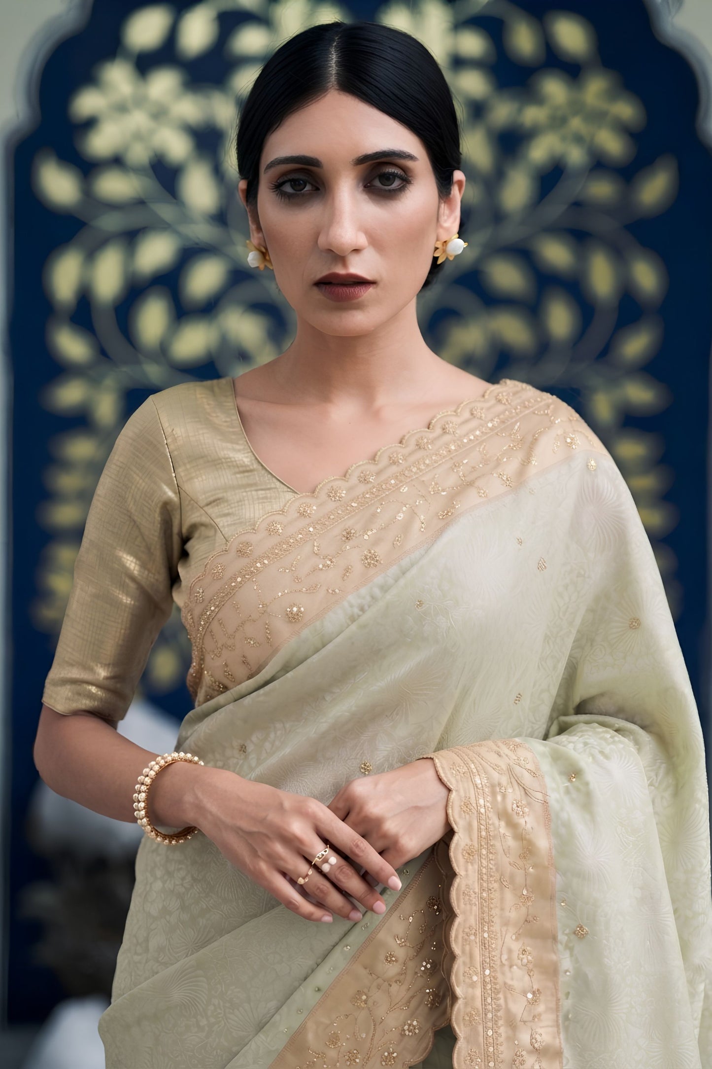 Lovely Pastel Green Pure Kanjivaram Silk Zari Butti Designer Saree