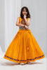 Stunning Mustard Yellow Rayon Mirror Work Designer Lehenga Choli for Girls