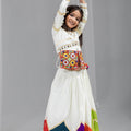 Stylish Off-White Multicolor Rayon Mirror Work Designer Lehenga Choli for Girls