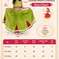 Cute Lime Green Rayon With Gota Patti Work Designer Lehenga Choli for Girls